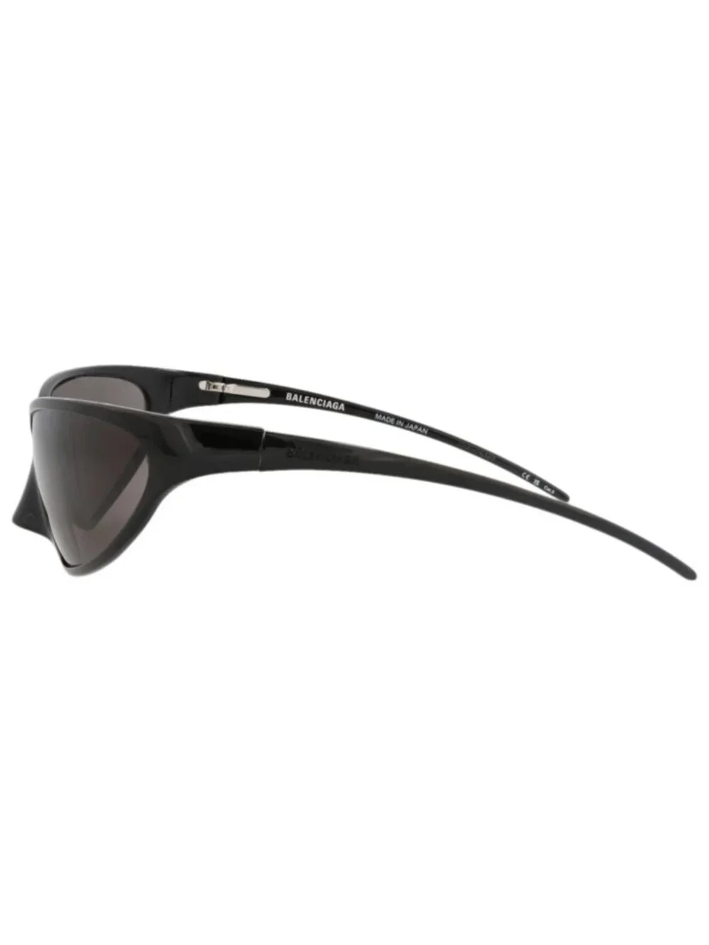 New Balenciaga Women's Sunglasses Shield Wrap Alluminium Frame Unisex Black Grey